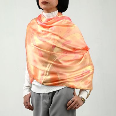 Soft Roses - long Scarf