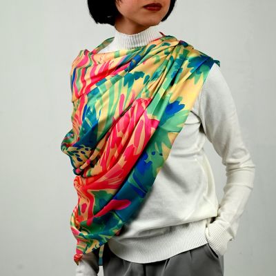 Watercolor Fish - long Scarf