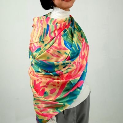 Watercolor Fish - long Scarf