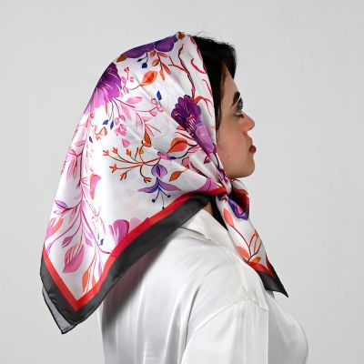 Vibrant Flowers - square Scarf