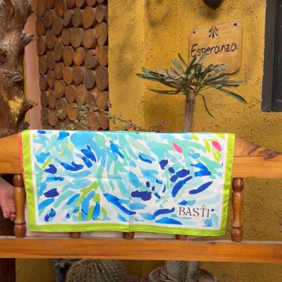 Blue Watercolor - square Scarf