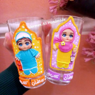 Glass juice cups for Ramadan