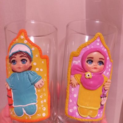 Glass juice cups for Ramadan