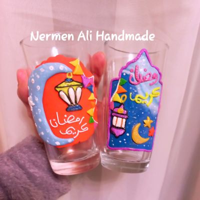 Glass juice cups for Ramadan