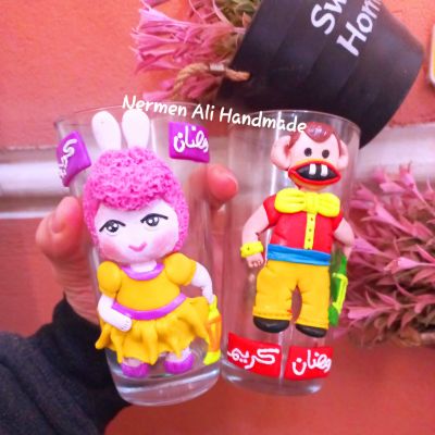 Glass juice cups for Ramadan