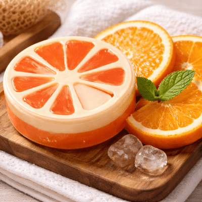 صابونة البرتقالة بالجلسرين المرطبة للبشرة 