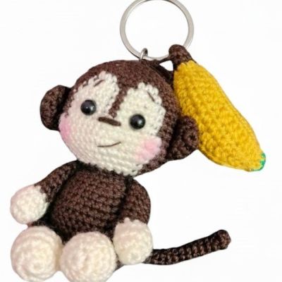 Monkey & banana keychain