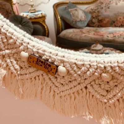 Macrame decorative mirror