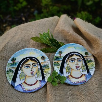 طبق خزفى مزخرف