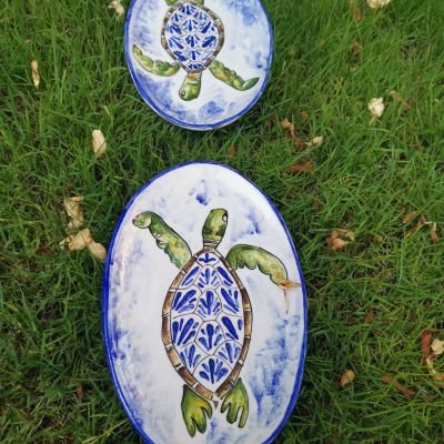 طبق خزفى مزخرف