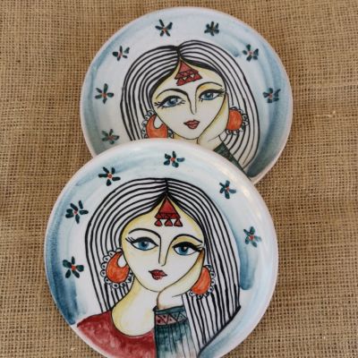 طبق خزفى مزخرف