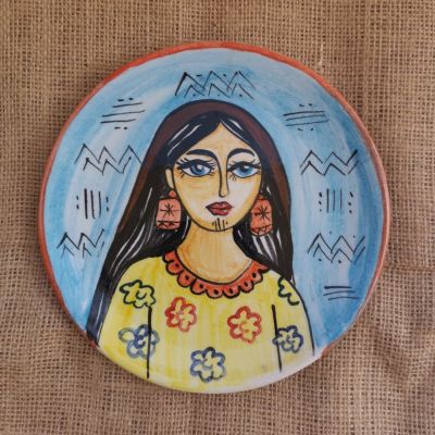 طبق خزفى مزخرف