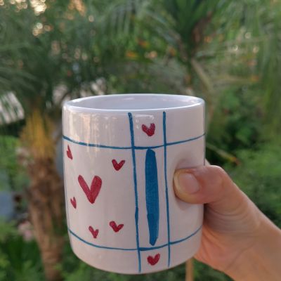 طقم اكواب خزفية 