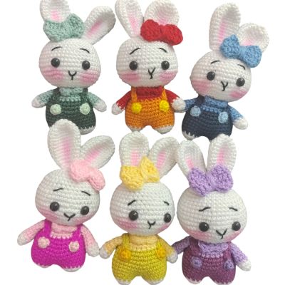 Bunny with bow keychain