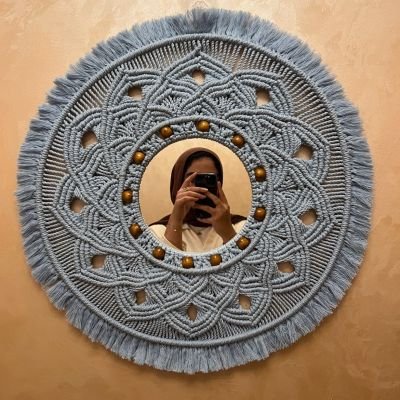 Macrame mandala mirror