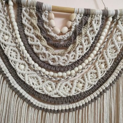 circular macrame wall hanging