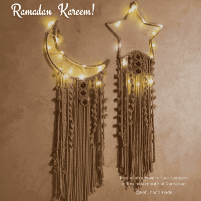 زينة رمضان مكرميه هلال ونجمة