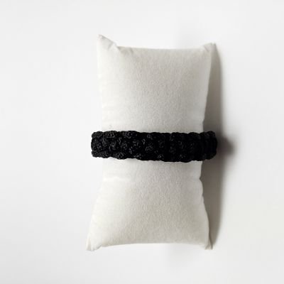 Olive green square knot polyester cord bracelet