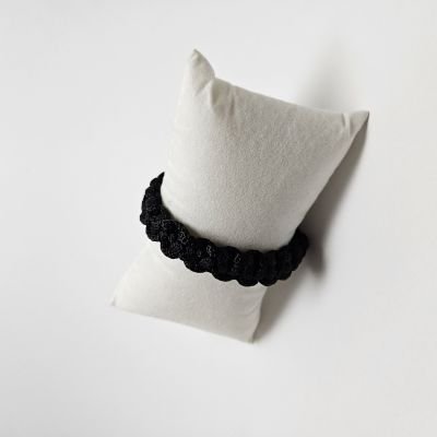 Olive green square knot polyester cord bracelet