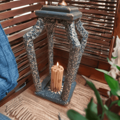 فانوس خشب ديكوباج مفرغ