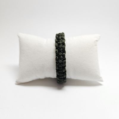 مجموعة اسورة وسلسلة مفاتيح بعقدة مربعة زيتي