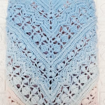 شال كروشية  الألبكا الانيق