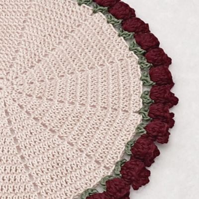 مفرش كروشية بورد التيوليب