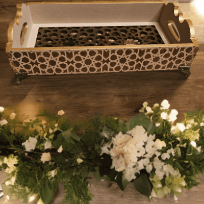 صينيه مستطيله ديكوباج