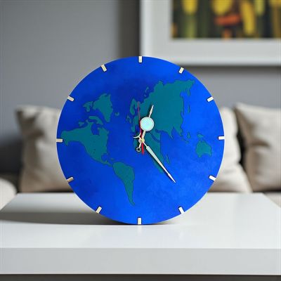 ساعة خريطة العالم 