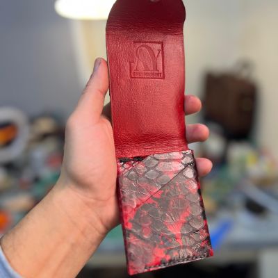 محفظة جلد طبيعي 