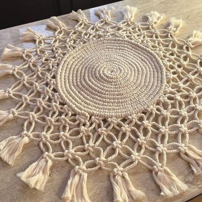 Macrame table mat