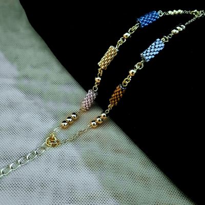 طقم الوحدات الأسطوانية الملونة من خرز الميوكى