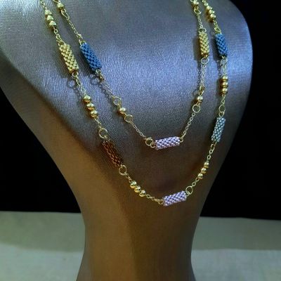 طقم الوحدات الملونة (عقد مزدوج الطبقات ) من خرز الميوكى