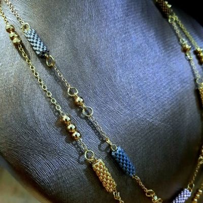 طقم الوحدات الملونة (عقد مزدوج الطبقات ) من خرز الميوكى