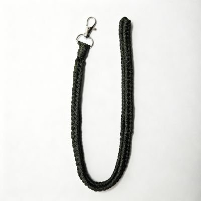 Macrame Flat knot lanyard - Olive green 