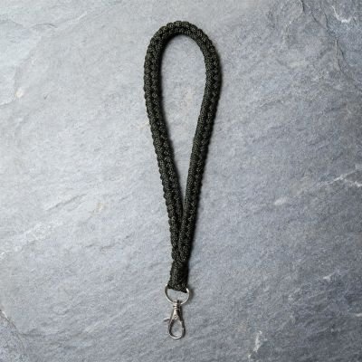 Macrame Flat knot lanyard - Olive green 
