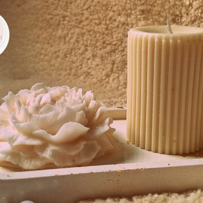 مجموعة من شمعتنان ديكوريةمعطره 