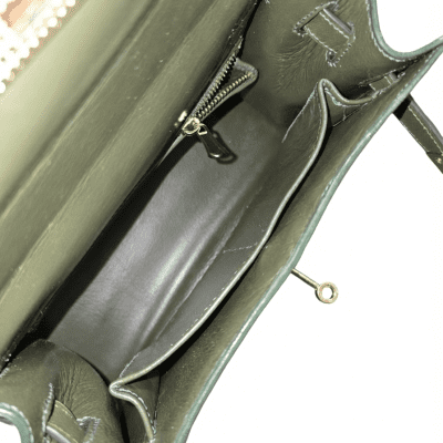 حقيبة يد على طراز كيلي - لون أخضر زيتوني