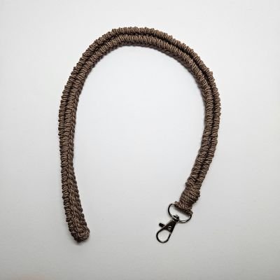 Macrame Flat knot lanyard - Brown