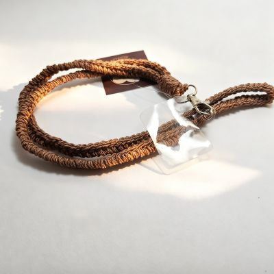 Macrame Flat knot lanyard - Brown