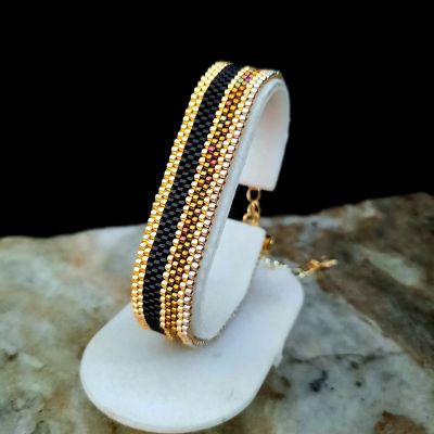 Simple striped Miyuki bead set