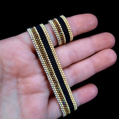 Simple striped Miyuki bead set