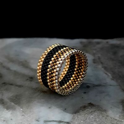 Simple striped Miyuki bead set