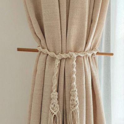 رباط ستارة مكرمية مكونة من 2 قطعة