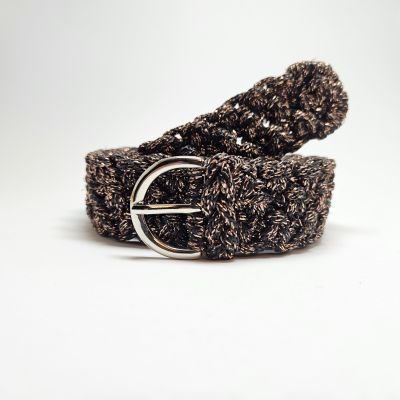 Brass Macrame cord belt 105 cm