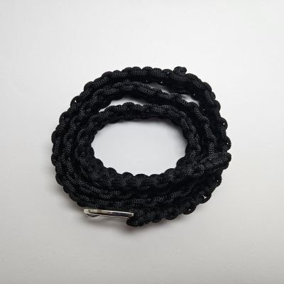 Black Macrame cord belt 120 cm