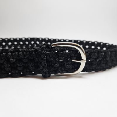 Black Macrame cord belt 120 cm