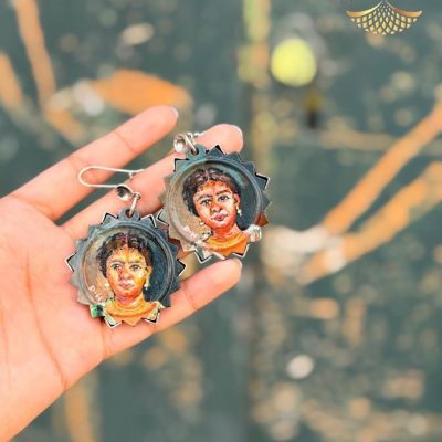 Fayoum Faces - Silver Earrings 