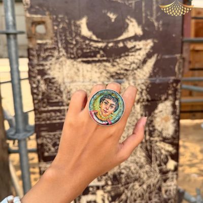 Silver rings - Fayoum faces 