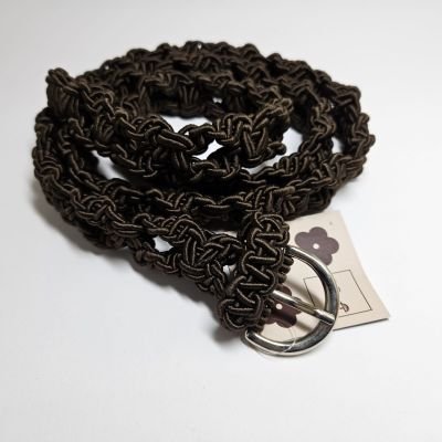 Handmade Dark Brown Macrame Waist Belt